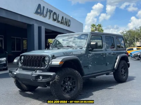 Gray 2024 Jeep Wrangler Willys for sale in Jacksonville, FL