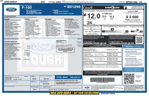 Photos of 2021 Ford F-150 Platinum for sale in Jacksonville, FL at AUTOLAND