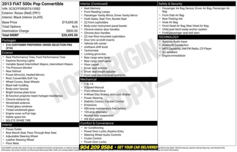 Photos of 2013 Fiat 500c Pop for sale in Jacksonville, FL at AUTOLAND
