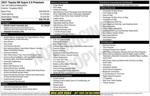 Photos of 2021 Toyota Supra 3.0 for sale in Jacksonville, FL at AUTOLAND