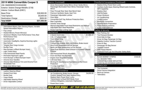 Photos of 2019 MINI Cooper S Signature for sale in Jacksonville, FL at AUTOLAND