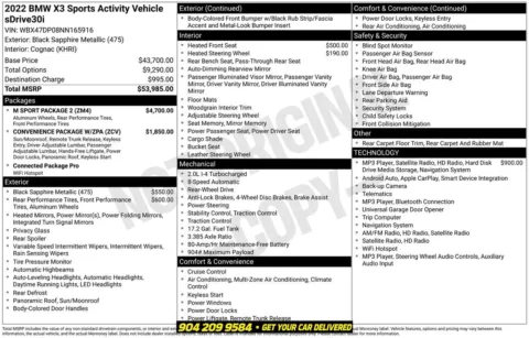 Photos of 2022 BMW X3 sDrive30i for sale in Jacksonville, FL at AUTOLAND