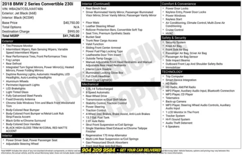 Photos of 2018 BMW 2 Series 230i for sale in Jacksonville, FL at AUTOLAND