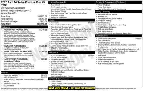 Photos of 2020 Audi A4 45 Premium Plus for sale in Jacksonville, FL at AUTOLAND