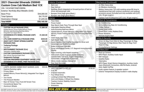 Photos of 2021 Chevrolet Silverado 2500 HD Custom for sale in Jacksonville, FL at AUTOLAND