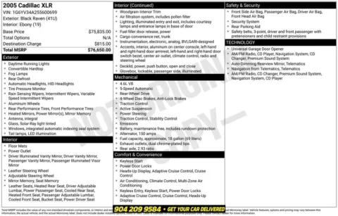 Photos of 2005 Cadillac XLR for sale in Jacksonville, FL at AUTOLAND