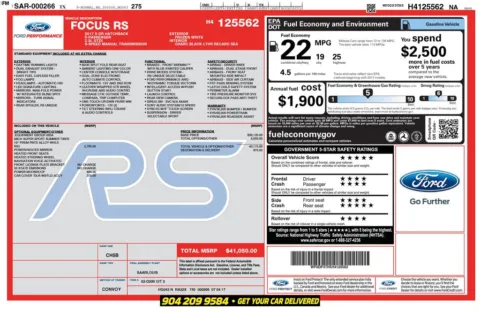 Photos of 2017 Ford Focus RS for sale in Jacksonville, FL at AUTOLAND