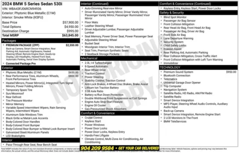 Photos of 2024 BMW 5 Series 530i for sale in Jacksonville, FL at AUTOLAND