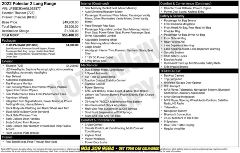 Photos of 2022 Polestar 2 Long Range Dual Motor for sale in Jacksonville, FL at AUTOLAND