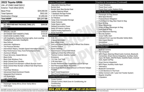 Photos of 2022 Toyota GR86 for sale in Jacksonville, FL at AUTOLAND