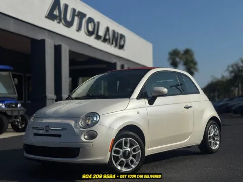 White 2015 Fiat 500c Pop for sale in Jacksonville, FL