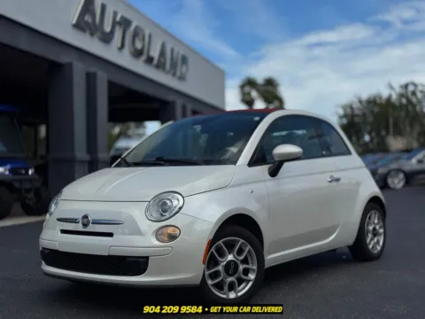 White 2015 Fiat 500c Pop for sale in Jacksonville, FL