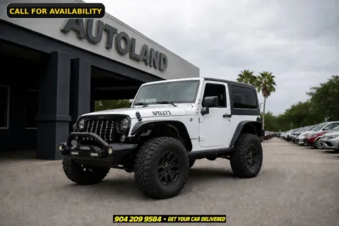 White 2016 Jeep Wrangler Willys Wheeler for sale in Jacksonville, FL