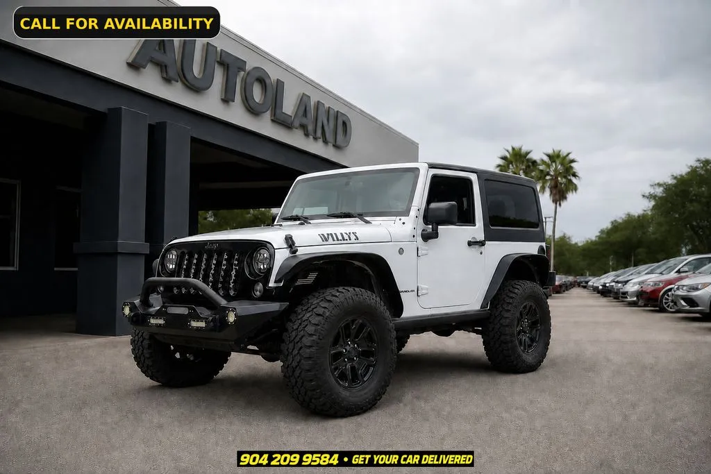 White 2016 Jeep Wrangler Willys Wheeler for sale in Jacksonville, FL
