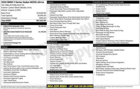 Photos of 2020 BMW 5 Series M550i xDrive for sale in Jacksonville, FL at AUTOLAND