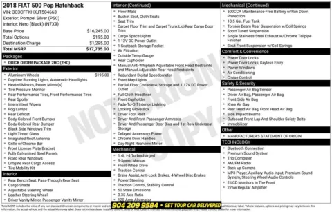 Photos of 2018 Fiat 500 Pop for sale in Jacksonville, FL at AUTOLAND