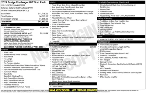 Photos of 2021 Dodge Challenger R/T Scat Pack for sale in Jacksonville, FL at AUTOLAND