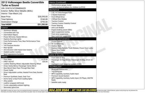 Photos of 2013 Volkswagen Beetle 2.0 TSi for sale in Jacksonville, FL at AUTOLAND