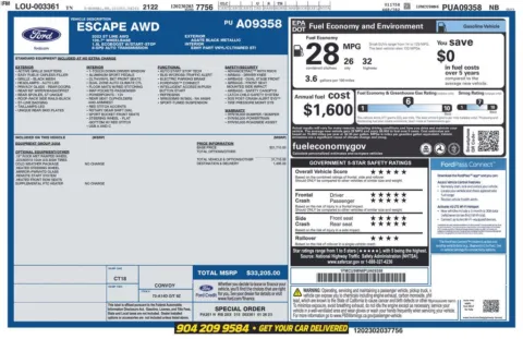 Photos of 2023 Ford Escape ST-Line for sale in Jacksonville, FL at AUTOLAND