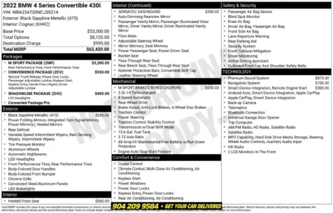 Photos of 2022 BMW 4 Series 430i for sale in Jacksonville, FL at AUTOLAND