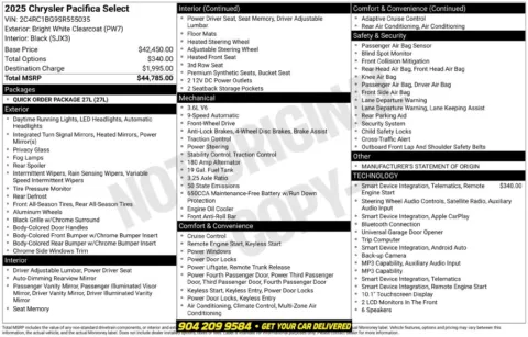 Photos of 2025 Chrysler Pacifica Select for sale in Jacksonville, FL at AUTOLAND