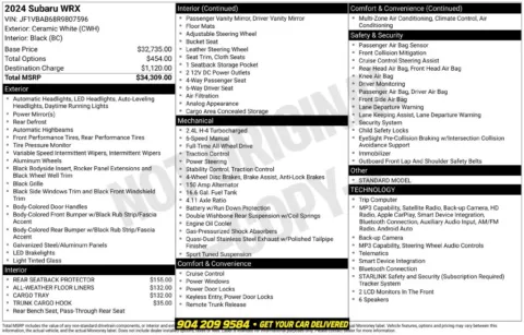 Photos of 2024 Subaru WRX for sale in Jacksonville, FL at AUTOLAND