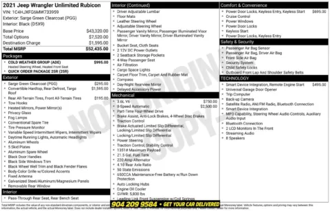 Photos of 2021 Jeep Wrangler Unlimited Rubicon for sale in Jacksonville, FL at AUTOLAND