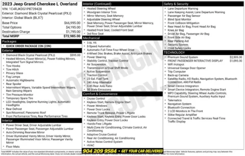 Photos of 2023 Jeep Grand Cherokee L Overland for sale in Jacksonville, FL at AUTOLAND