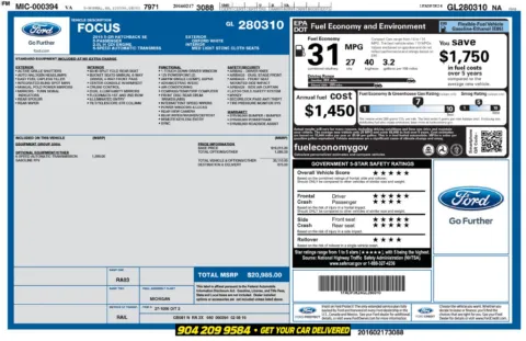 Photos of 2016 Ford Focus SE for sale in Jacksonville, FL at AUTOLAND