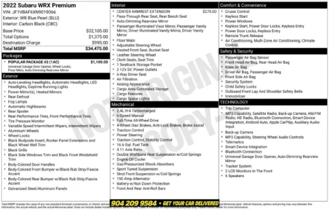 Photos of 2022 Subaru WRX Premium for sale in Jacksonville, FL at AUTOLAND