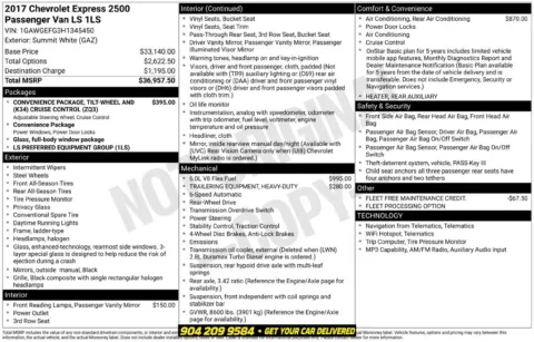 Photos of 2017 Chevrolet Express 2500 LS for sale in Jacksonville, FL at AUTOLAND