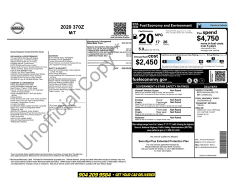 Photos of 2020 Nissan 370Z for sale in Jacksonville, FL at AUTOLAND