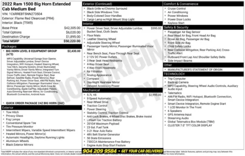 Photos of 2022 Ram 1500 Big Horn/Lone Star for sale in Jacksonville, FL at AUTOLAND