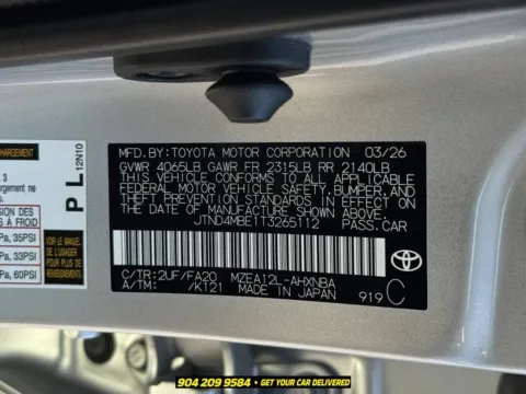 Another view of 2026 Toyota Corolla Hatchback SE for sale in Jacksonville, FL at AUTOLAND