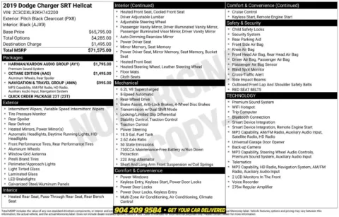 Photos of 2019 Dodge Charger SRT Hellcat for sale in Jacksonville, FL at AUTOLAND