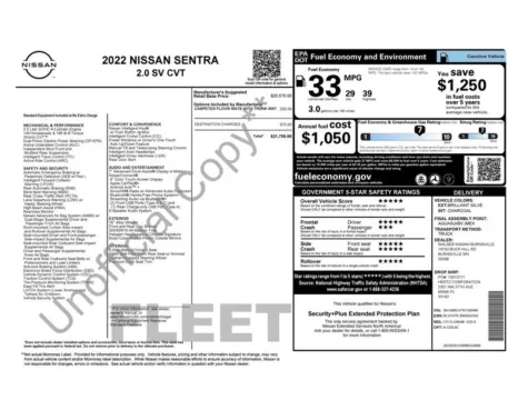More photos of 2022 Nissan Sentra SV at AUTOLAND, FL