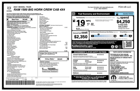 More photos of 2021 Ram 1500 Big Horn/Lone Star at AUTOLAND, FL