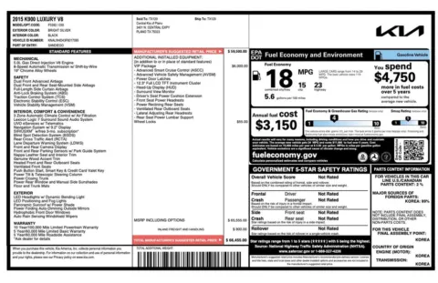 More photos of 2015 Kia K900 Luxury at AUTOLAND, FL