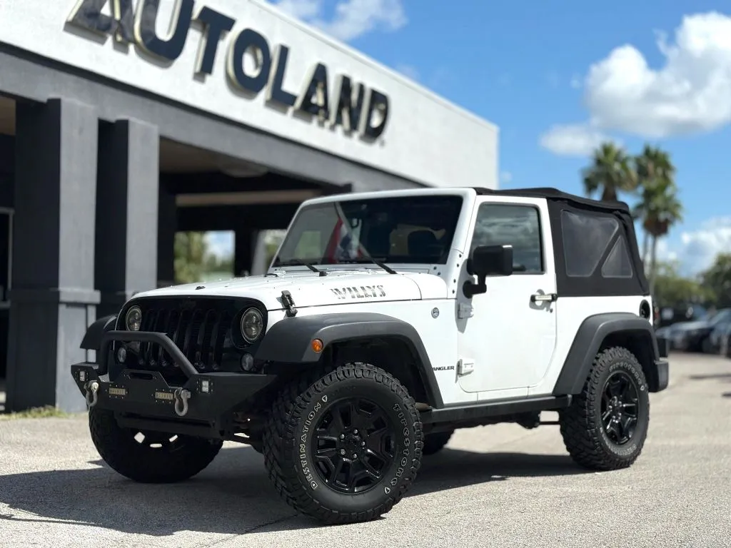 Silver 2016 Jeep Wrangler Willys Wheeler Sport Utility 2D for sale in Jacksonville, FL