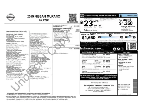 Another view of 2019 Nissan Murano SV for sale in Jacksonville, FL at AUTOLAND