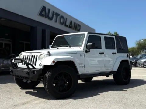 White 2014 Jeep Wrangler Unlimited Sahara for sale in Jacksonville, FL
