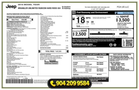 More photos of 2016 Jeep Wrangler Unlimited Rubicon at AUTOLAND, FL