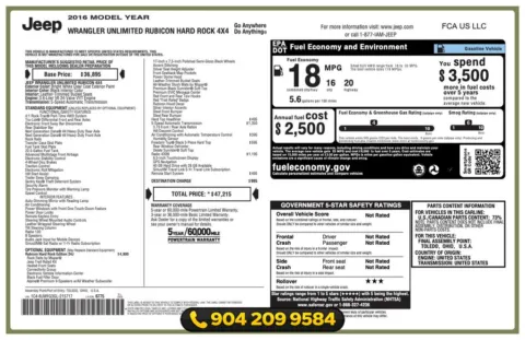 More photos of 2016 Jeep Wrangler Unlimited Rubicon at AUTOLAND, FL