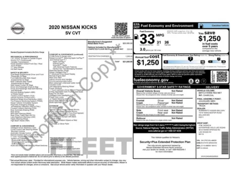Photos of 2020 Nissan Kicks SV for sale in Jacksonville, FL at AUTOLAND
