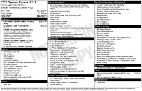 Another view of 2020 Chevrolet Equinox LT for sale in Jacksonville, FL at AUTOLAND