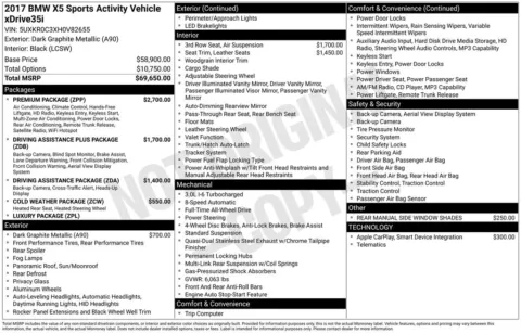 Photos of 2017 BMW X5 xDrive35i for sale in Jacksonville, FL at AUTOLAND