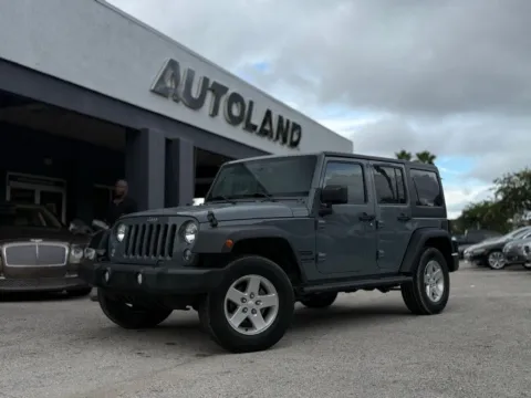 Gray 2015 Jeep Wrangler Unlimited Sport for sale in Jacksonville, FL