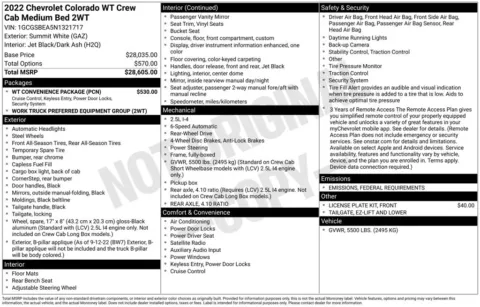 Photos of 2022 Chevrolet Colorado Work Truck for sale in Jacksonville, FL at AUTOLAND