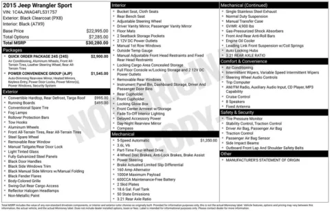 Photos of 2015 Jeep Wrangler Sport for sale in Jacksonville, FL at AUTOLAND