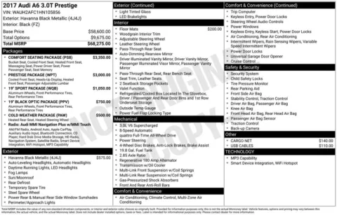 Another view of 2017 Audi A6 3.0T Prestige for sale in Jacksonville, FL at AUTOLAND